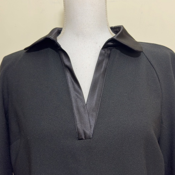 NWOT Brooks Brothers Collared Split Neck Satin Trim Blouse. Size S - Picture 6 of 9